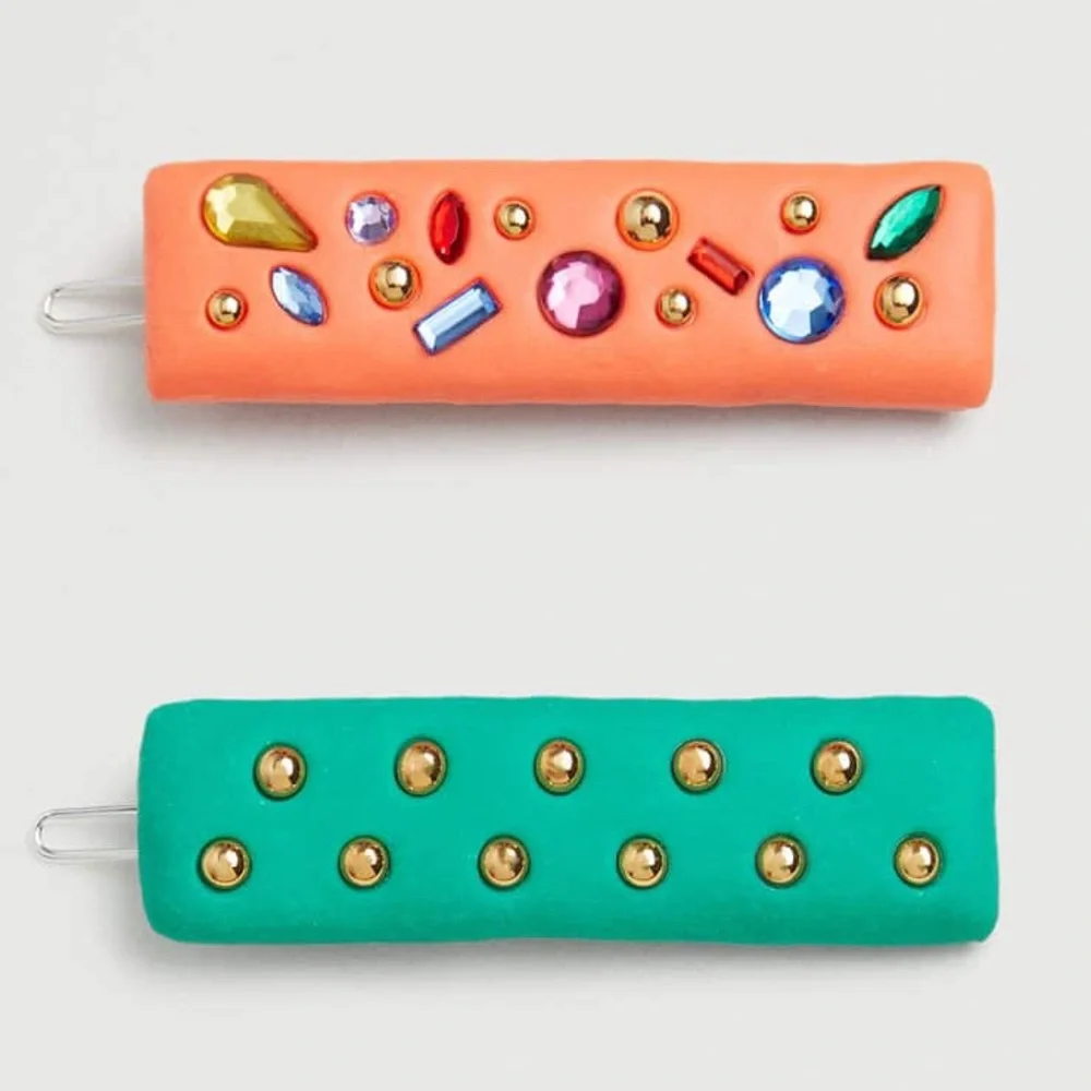 MANGO Hair Clips in Multi
